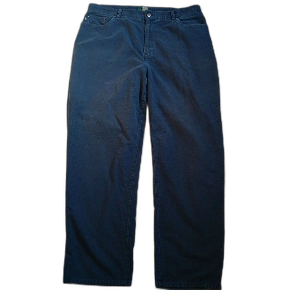Ralph Lauren Jean Co Jeans Women 18W Stretch Straight Navy 37x30 Vtg